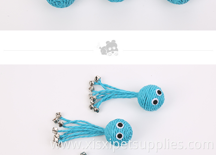 wholesale new design octopus cat toy with bell toys for cat playing